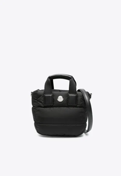 Moncler Micro Caradoc Padded Tote Bag In Black
