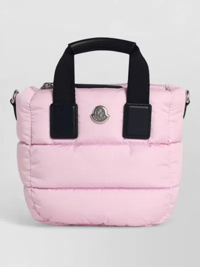 Moncler Micro Caradoc Polyamide Tote Bag In Pink