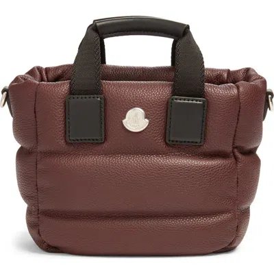 Moncler Micro Caradoc Puffer Tote In Brown