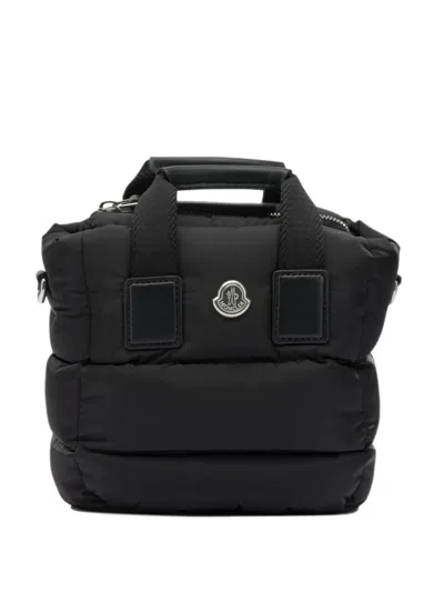 Moncler Micro Caradoc Quilted Tote Bag In Purple