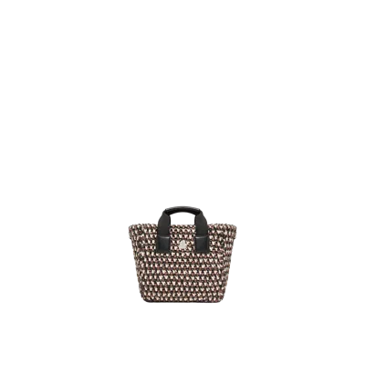 Moncler Micro Cabas Caradoc En Raphia, Femme, Multicolore, Taille: Uni