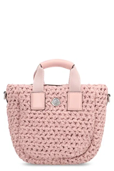 Moncler Micro Caradoc Tote Bag In Pink