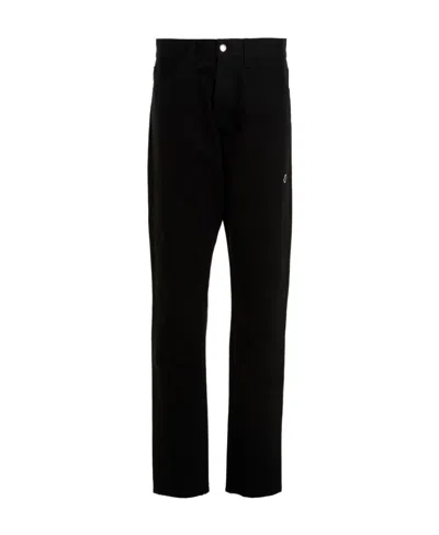 Moncler Micro-standard Denim Casual Pants In Black