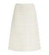 Moncler Microfiber Quilted Midi Skirt In Neutral