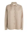 Moncler Microfiber Quilted Reversible Shacket In Neutral