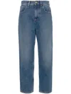 Moncler Mid-rise Straight Jeans In 蓝色