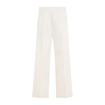 Moncler Mid Rise Straight Leg Trousers In Beige