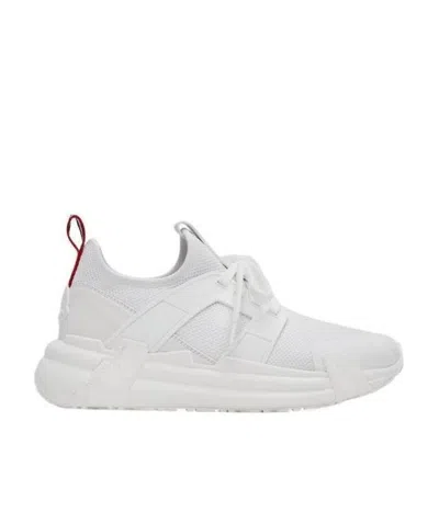 Moncler Mid-top Tonal Sneakers In White