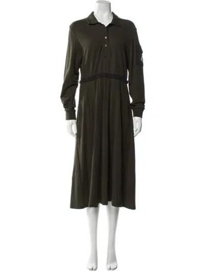 Pre-owned Moncler Midi Length Dress In Black