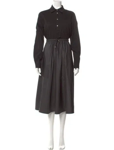 Pre-owned Moncler Midi Length Dress In Black