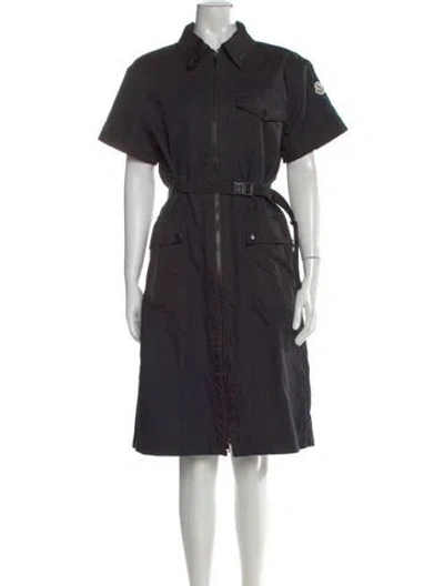 Pre-owned Moncler Midi Length Dress In Black