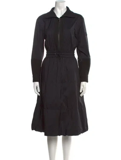 Pre-owned Moncler Midi Length Dress In Black