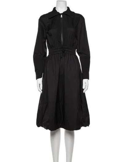 Pre-owned Moncler Midi Length Dress In Blue