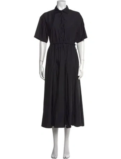 Pre-owned Moncler Midi Length Dress In Blue