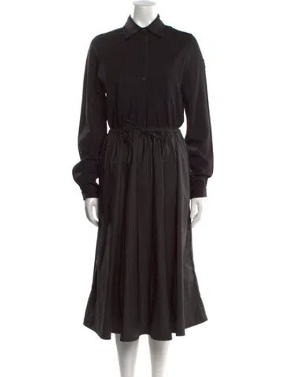 Pre-owned Moncler Midi Length Dress W/ Tags In Black