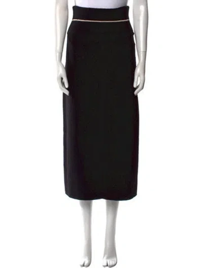 Pre-owned Moncler Midi Length Skirt In Black