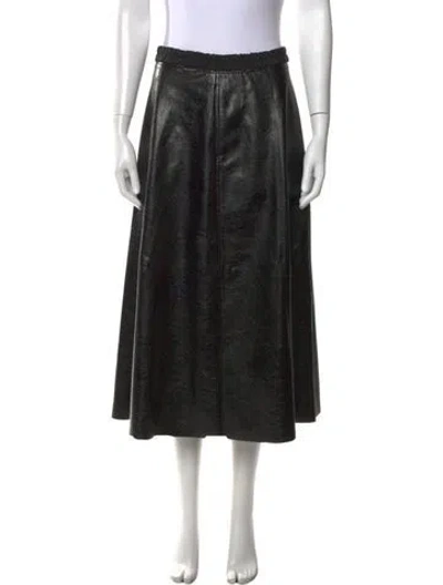 Pre-owned Moncler Midi Length Skirt In Black