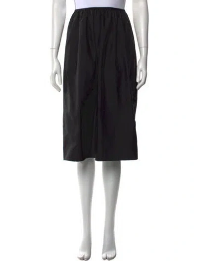 Pre-owned Moncler Midi Length Skirt In Black