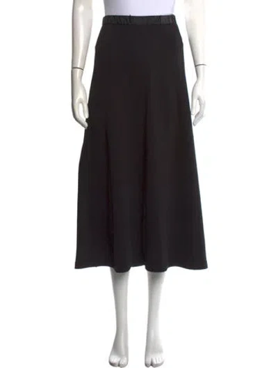 Pre-owned Moncler Midi Length Skirt In Black