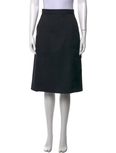 Pre-owned Moncler Midi Length Skirt In Black