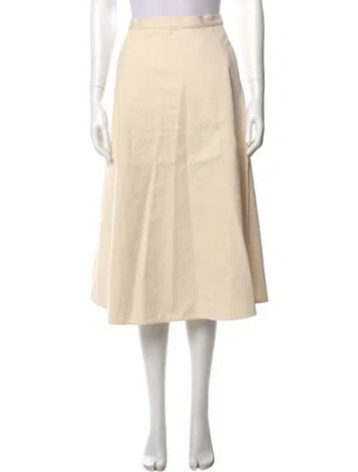 Pre-owned Moncler Midi Length Skirt In Neutral