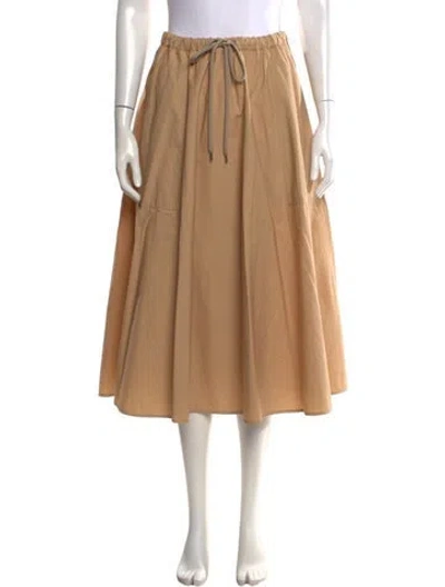 Pre-owned Moncler Midi Length Skirt In Neutral