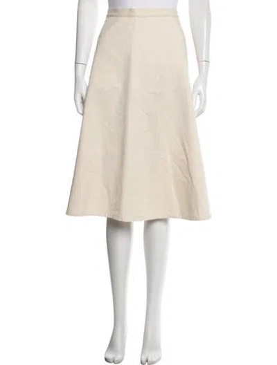 Pre-owned Moncler Midi Length Skirt In Neutral