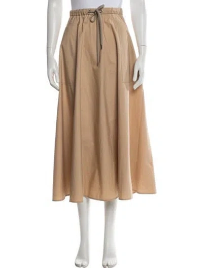 Pre-owned Moncler Midi Length Skirt In Neutrals