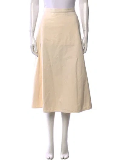 Pre-owned Moncler Midi Length Skirt In Neutrals