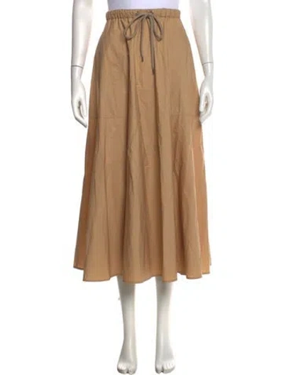 Pre-owned Moncler Midi Length Skirt In Neutrals