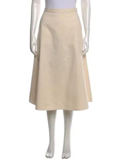 Pre-owned Moncler Midi Length Skirt In Neutrals