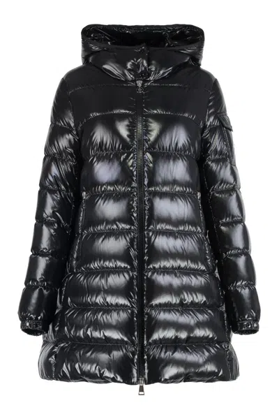 Moncler Midi Parka Courcelles With Hood In Black