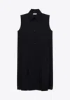 Moncler Cotton Midi Dress In Black