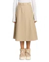 Moncler Belted Cotton Midi Skirt In Multi