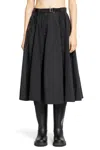 Moncler A-line Pleated Midi Skirt In White