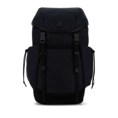 MONCLER MONCLER MIDNIGHT BLUE CANVAS BACKPACK