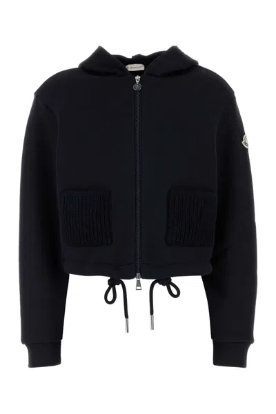 Moncler Midnight Blue Cotton Blend Sweatshirt