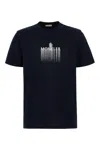 Moncler Midnight Graphic Print Crew Neck T-shirt In Blu