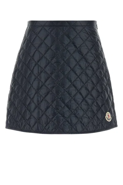 Moncler Midnight Blue Nylon Mini Skirt
