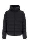 Moncler Midnight Blue Polyester Montbrocq Down Jacket In Black