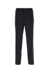 Moncler Midnight Blue Stretch Wool Blend Pant In Black