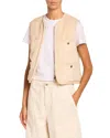 Moncler Mimosas Braided Trim Teddy Down Vest In Neutral