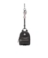 Moncler Mini Backpack Keyring In Black