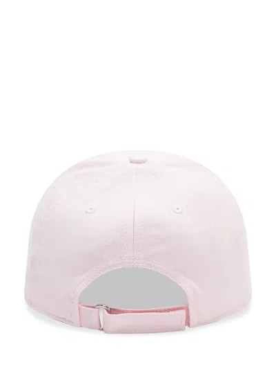 Moncler Mini Baseball Cap With Logo In Panna