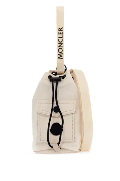 Moncler Mini Bucket Bag In Neutrals