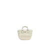Moncler Mini-cabas Caradoc En Shearling In White
