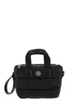 Moncler Borsa A Mano Caradoc Mini In Tessuto Nero Donna In Black