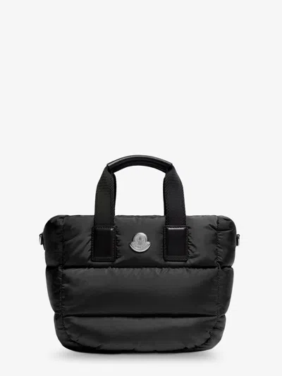 Moncler Mini Caradoc Nylon Handbag In Black