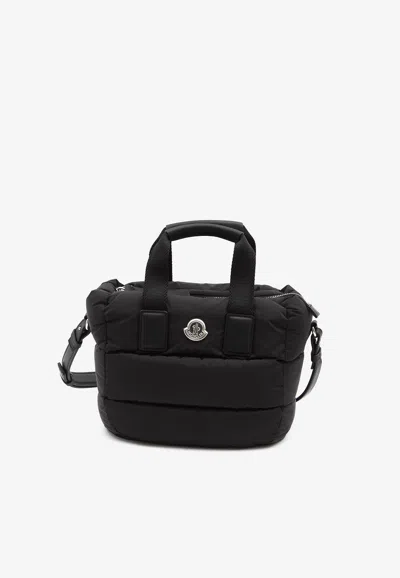 Moncler Mini Caradoc Padded Tote Bag In Black