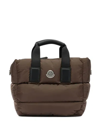 Moncler Mini Caradoc Padded Tote Bag In Red